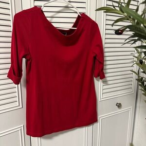 Karen Scott Vibrant Red Blouse
